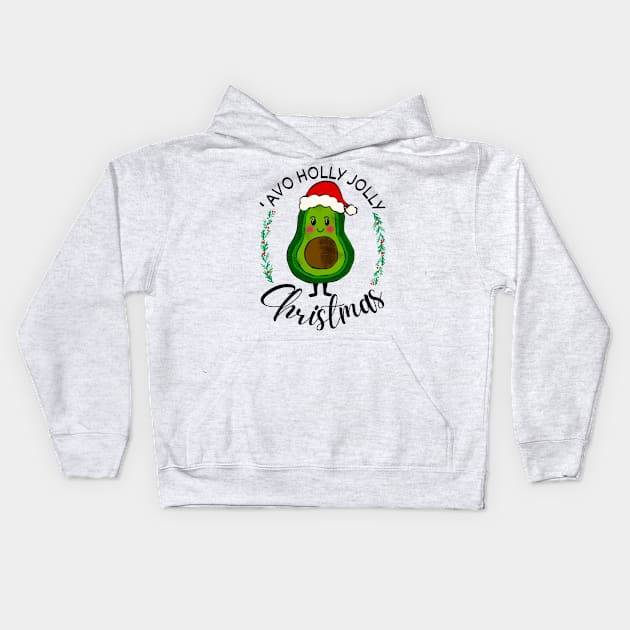 'Avo Holly Jolly Christmas Kids Hoodie by cmpoetry